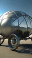 Placeholder: A spherical vehicle that has webbed legs instead of wheels like insects