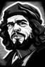 Placeholder: a revolutionary pepe the frog as che guevara's iconic black and white portrait