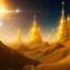 Placeholder: beautiful cosmic transparent golden landscape very etheric and cosmic, delicate colors, ultra sharp focus, 8k, unreal engine 5, extremely sharp detail, light effect, soft light atmosphere, smooth, full of details