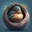 Placeholder: bird sitting on a nest, cute avatar