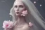 Placeholder: femme long cheveux blond blancs grands yeux bleus , 8k resolution, flower magnolia lotus rose, beautiful portrait, 8k resolution, flower head and body, beautiful star