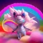 Placeholder: cute, adorable baby dragon made of crystals and gems with glittery scales and iridescent wings sitting on a cloud of cotton candy, muted rainbow colors, intricate, fine detail, 8k, sharp, crisp, high-quality, 3d octane render, Dreamworks, render