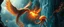 Placeholder: fire smoke and fog and light rays, phoenix jellyfish octopus bird witch in chrome reflective icy waterfall looks beyond really powerful slapping a bird in the face with fire, fantasy illustration, in the style of Rembrandt