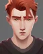 Placeholder: Portrait of a scruffy and scrawny ginger 20 year old man