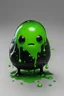 Placeholder: small, cute, slime, dnd, blob, ooze, realistic, black and green