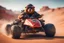 Placeholder: portrait of yogi bear driving highly symmetric metallic rocket propelled mad max ATV that looks like a helmet with rounded glass bubble roof in red desert, bokeh like f/0.8, tilt-shift lens 8k, high detail, smooth render, down-light, unreal engine, prize winning