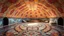 Placeholder: Superb pictorial mosaic floor, tapestry-lined curved walls, curved ceiling, organic shape, relaxation, luxury, dream world, calm beauty, symmetry, fantasy world, magic, beautiful composition, exquisite detail, 35mm lens, adjust perspective