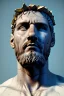 Placeholder: Ultra Realistic image, Roman sculpture, white marble material, Lionel Messi, gold crown of natural thorns, god crown, Renaissance style, sun rays background, waist up portrait, epic, celestial, cinematic lighting, God lights, 4k resolution, smooth details, soft lighting, unreal engine 5, art station, substance 3d.