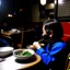 Placeholder: Udon Hotel Restaurant 90s photo man eating