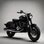 Placeholder: Prompt 1: Generate a visual of a sleek black Harley-Davidson motorcycle placed against a neutral backdrop. Ensure the texture of the matte black paint is prominently highlighted, with subtle reflections adding realism. Pay attention to the play of light and shadows to enhance the depth of the image.