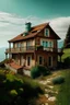 Placeholder: A house in the style of Vintage with a view.