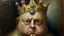 Placeholder: Oil study of a body mass with only one visible eye and a jeweled crown on its head.