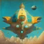 Placeholder: spaceship in the style of orthodox paintings