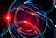 Placeholder: A mesmerizing abstract composition of interlocking glass and chrome ribbons swirling together. A fiery core of orange and red light pulses at the center, creating sharp highlights on the polished surfaces. The background transitions into deep navy shadows, emphasizing the high-contrast lighting. Fluid textures and a high-tech, futuristic mood.