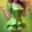 Placeholder: fairy, green, beautiful, hyperrealism, masterpiece, expert, golden hour, sharp focus, 8K, pastel, macro lens, woman, detailed, flower, legs, symmetric face, blonde