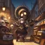 Placeholder: steampunk streetMarket, cute Skulls Queen,