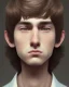 Placeholder:  boy, cute, young, teen, brown hair, brown eyes, medium hair, bangs side part, head and shoulders portrait, head and shoulders portrait, 8k resolution concept art portrait by Greg Rutkowski,