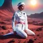 Placeholder: [ultra realistic 8k photo] On the chaotic battlefield of an alien world, a nurse clad in a white short nurse uniform from Agent Provocateur straddles a wounded alien. The alien, a magnificent creature with iridescent scales shimmering under the harsh alien sun, lies sprawled on the ground, its body a tapestry of exotic colors and patterns.