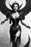 Placeholder: Joan Collins as evil queen in black leather, leather, busty, cleavage, angry, stern look. character design by cory loftis, fenghua zhong, ryohei hase, ismail inceoglu and ruan jia. unreal engine 5, artistic lighting, highly detailed, photorealistic, fantasy