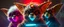Placeholder: volume fog light, hyper real close up on fluffy faces of rock alien cricket coyote priest gremlin fashion general with hi tech transcendent lazer plasma blaster arsenal from hell, guarding bridge up to space saucer neon plastic transparent, movie poster