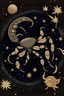 Placeholder: Scorpion surrounded by the moon and stars