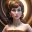 Placeholder: portrait of female dressed as housewife, brown eyes, brown hair cut short,in kitchen, swirl, power surge, underdark, Menzoberranzan,4k, Highly Detailed, perfect eyes, Digital Illustration, Cinematic Lighting, Realistic, Sharp Focus, Centered, Beautifully Lit, Bioluminescent by Stanley Artgerm Lau, totally green background, the greenest color, just green, no gradients