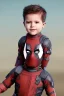 Placeholder: Deadpool toddler, full body, bokeh, hyper realistic