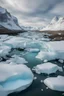Placeholder: top to bottom river flowing with icebergs surrounding the river