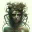 Placeholder: Singer Danish MØ, watercolor illustration , cyberpunk, steampunk, Dryad, plants, wildflower,Style John Kenn Mortensen,