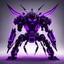 Placeholder: black and purple neon quadrupedal menacing looking geometric robot