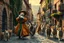 Placeholder: "The Cat Pied Piper of Hamelin, dressed in flowing, colorful Renaissance garments, playing a magical flute, followed by a majestic parade of cats in all sizes and colors, walking in perfect harmony along old cobblestone streets, Renaissance buildings with ivy, curious townsfolk leaning out of balconies with astonished faces, golden-hour lighting, high fantasy, highly detailed, 8K, hyper-realistic, magical realism --v 7 --ar 21:9 --style raw --q 2"
