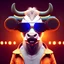 Placeholder: Cow toddler, smile, steampunk headphone, sunglass, gangsta neckless, full body, orange puffer jacket, tokio background, dramatic lighting, hyper realistic, unreal engine 5, 16k