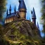 Placeholder: harry potter magical world with magical surroundings and lots of magic, realistic look with clarity, forest