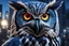 Placeholder: Symbiote Owl in 8k venom drawing, symbiote effects, blue lights, sky , intricate details, highly detailed, high details, detailed portrait, masterpiece,ultra detailed, ultra quality