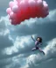 Placeholder: Ultra realistic speed clouds sky scene, wide angle view, sweet childs falling down, inflatable color clothing, free jumping flying, many trinkets, monster hair, hair monster, many jelly beans, balls, smile, happy, circus style, extreme, wind, clouds sea, 20,000 feet altitude, stratosphere, soft color, highly detailed, unreal engine 5, ray tracing, RTX, lumen lighting, ultra detail, volumetric lighting, 3d, finely drawn, high definition, high resolution.