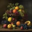 Placeholder: Naturaleza muerta frutas, Leonardo Da Vinci style, digital art, colores contrastes, hiperdetallado, 8k