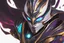 Placeholder: Dark cosmic Jhin in 8k live action artstyle, white mask, normal eyes, wapen, close picture, neon lights, intricate details, highly detailed, high details, detailed portrait, masterpiece,ultra detailed, ultra quality