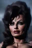 Placeholder: young sophia loren as evil queen in black leather, angry, stern look, volumetric lighting, particales,highly detailed,cinematic, deep colours,8