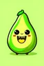 Placeholder: chibi cartoon avocado with smiling face