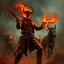 Placeholder: blaze the pyromaniac devil wild west bandit fantasy art