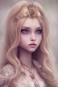 Placeholder:  petite princesse cosmique, cheveux long blond, jolie, yeux fins, belles lèvres, vray, cgi