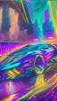 Placeholder: futuristic supercar, hand draw urbansketch art style inspired by Marta Vilarinho de Freitas, flat, vector illustration, urban sketch cyberpunk 2099 blade runner 2049 neon neo-impressionism expressionist style oil painting, smooth post-impressionist impasto acrylic painting, thick layers of colourful textured paint futuristic futurism noir