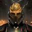 Placeholder: star wars bald male corellian jedi wearing gunmetal grey and black old republic armored flightsuit with gold and metallic red trim inside the jedi temple, centered head and shoulders portrait, hyperdetailed, dynamic lighting, hyperdetailed background, 8k resolution, volumetric lighting, light skin, fully symmetric details