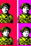 Placeholder: cultural revolution in the England with the king in the style of andy warhol