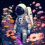 Placeholder: "floral astronaut" hand-drawn digital art, flowers everywhere, colorful garden, beautiful galaxy, REALISTIC, anime, 4k, high resolution, full details, 2560x1600