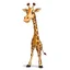 Placeholder: a character of a giraffe ,stand complete figure, wearing a long pois necktie, cartoon style