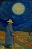 Placeholder: Saturno y la luna al estilo de Van Gogh