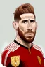 Placeholder: Sergio Ramos Spanish football player ,cartoon 2d