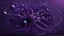 Placeholder: A minimalist abstract digital art graphic and ink montage,. Deep dark purple background with neural network around, big nervous system with shiny little balls , white-dark blue-magenta-pale gray and black colors, Clean composition with strangge vibe, modern digital art style with surreal vibe, Photorealistic with emotional with abstraction , neurodivergens mood
