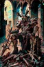 Placeholder: metal maden male chaos warrior of khorne in armor is holding a great sword in a ruined post-apocalyptic city, sci-fi, fantasy, horror, skulls on the ground, blood, Tornado, Roman, Empty chairs,Tangled roots,Key, Warped,Mangled,Ethereal, (Isolation:1.1), (Glaze:1.1), (Reflected light:1.2), Glass, Polygon, ultra detailed, intricate, oil on canvas, dry brush, (surrealism:1.1), (disturbing:1.1), trending on artstation, sharp focus, studio photo, intricate details, highly detailed, by greg rutkowski,